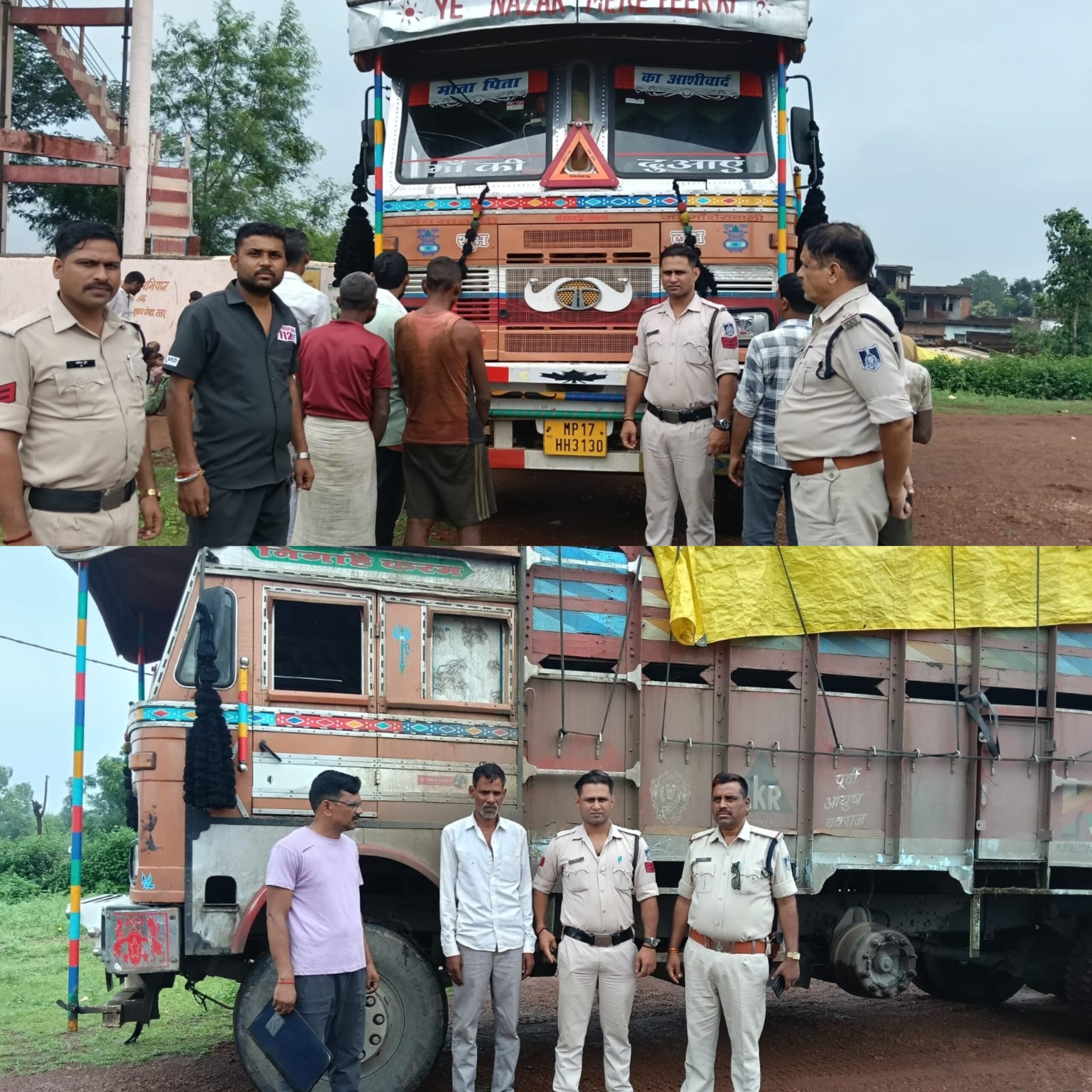 354 पशुओं को ठूंसकर ले जा रहा था 12 चक्का ट्रक, निवार पुलिस ने पकड़ा